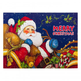 Χριστουγεννιάτικο Πατάκι - Χαλάκι Εξώπορτας Άγιος Βασίλης με Έλκηθρο &amp Δώρα 60x40cm