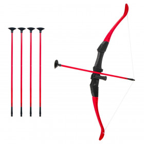 Σετ Τόξο Πλαστικό Κόκκινο 5 Βέλη 65 cm