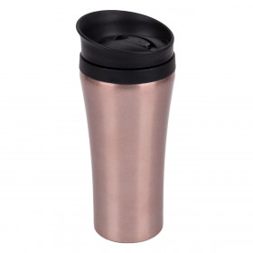 Ποτήρι Μεταλλικό Silver Ροζ Καπάκι με Στόμιο 500 ml