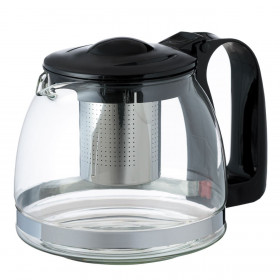 Τσαγιέρα Γυάλινη Διάφανη με Ανοξείδωτο Φίλτρο 1250ml