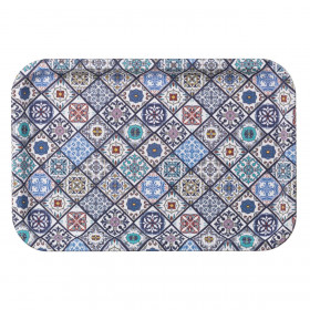 Δίσκος Σερβιρίσματος Χρωματιστά Tiles Δερμάτινη Επίστρωση 42x30 cm