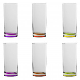 Ποτήρια Νερού Γυάλινα Χρωματιστός Πάτος 270 ml - 6 τμχ. Ποτήρια Νερού Γυάλινα Χρωματιστός Πάτος 270 ml - 6 τμχ.