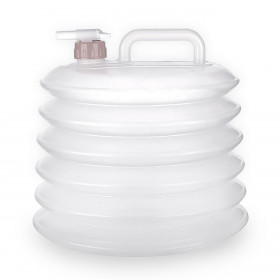 Δοχείο Νερού Οβάλ Λευκό Πτυσσόμενο με Βρύση 10lt