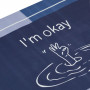 Υπεραπορροφητικό Πατάκι Μπάνιου Μπλε με Μήνυμα I'm Okay 60x40cm