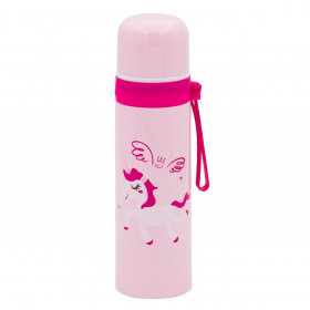 Ισοθερμικό Παγούρι - Θερμός Παιδικό Ροζ Μονόκερος 500 ml
