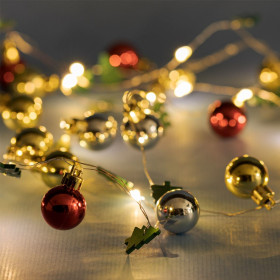 20 Χριστουγεννιάτικα Διακοσμητικά Λαμπάκια LED Μπάλες Δέντρα Μπαταρίας 2.20 m - Θερμό Λευκό 20 Χριστουγεννιάτικα Διακοσμητικά Λαμπάκια LED Μπάλες Δέντρα Μπαταρίας 2.20 m - Θερμό Λευκό