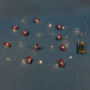 20 Χριστουγεννιάτικα Διακοσμητικά Λαμπάκια Μπαταρίας LED Άγιος Βασίλης 2.20m - Θερμό Λευκό