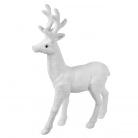 Χριστουγεννιάτικη Διακοσμητική Φιγούρα Αφρώδης Τάρανδος Λευκός 33 cm Χριστουγεννιάτικη Διακοσμητική Φιγούρα Αφρώδης Τάρανδος Λευκός 33 cm