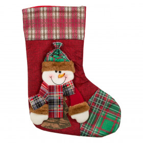 Χριστουγεννιάτικη Διακοσμητική Μπότα Κόκκινη 3D Χιονάνθρωπος Καρό Σκουφί Κασκόλ 40cm Χριστουγεννιάτικη Διακοσμητική Μπότα Κόκκινη 3D Χιονάνθρωπος Καρό Σκουφί Κασκόλ 40cm