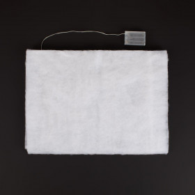 Χριστουγεννιάτικο Διακοσμητικό Ύφασμα Λευκό με LED 150x50cm