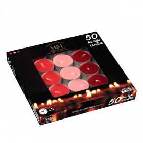 Κεριά Ρεσώ Αρωματικά 3 Aποχρώσεις Kόκκινου 3x1.5cm - 50 τμχ.