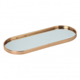 Βάση Κεριών Δίσκος Οβάλ Καθρέφτης Χρυσό Στεφάνι 34x13.5x1.5cm Βάση Κεριών Δίσκος Οβάλ Καθρέφτης Χρυσό Στεφάνι 34x13.5x1.5cm