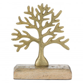 Επιτραπέζιο Διακοσμητικό Μεταλλικό Χρυσό Σφυρήλατο Δέντρο της Ζωής 15cm