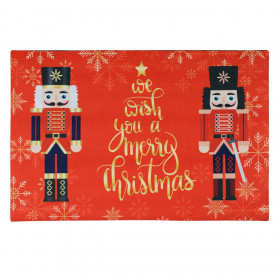 Χριστουγεννιάτικο Πατάκι - Χαλάκι Εξώπορτας Καρυοθραύστες 60x40cm