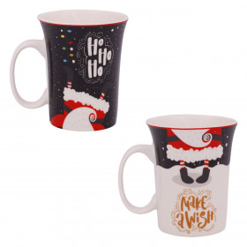 Σετ Χριστουγεννιάτικες Κούπες New Bone Πόδια Άγιου Βασίλη Χιόνι &quotMake a Wish&quot &amp &quotHoHoHo&quot - 2 τμχ.