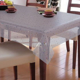  Χριστουγεννιάτικο Διακοσμητικό Τραπεζομάντηλο Clear Ολογραφικά Αστέρια 170x130cm