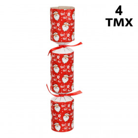 Χριστουγεννιάτικα Crackers Άγιος Βασίλης &quotHoHoHo&quot - 4 τμχ.