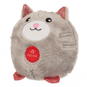 Λούτρινη Γάτα Γκρι με Ήχο 12cm