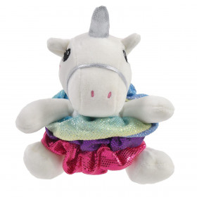 Λούτρινος Μονόκερος Λευκός Rainbow Χαίτη Ουρά &amp 3 Scrunchies Μαλλιών 18cm