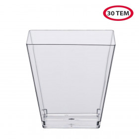 Μπολ Πλαστικά Τετράγωνα Διάφανα Επαναχρησιμοποιούμενα 240 ml - 30 τμχ.