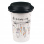 Ποτήρι New Bone Λευκό Φτερά 415 ml &amp Καπάκι Σιλικόνης
