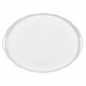 Δίσκος Σερβιρίσματος Λευκός Δαντέλα 50x37 cm