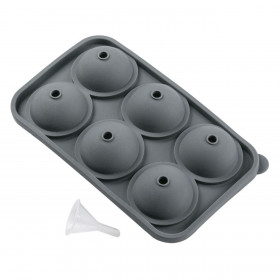 Παγοθήκη Σιλικόνης Στρογγυλά Παγάκια 6 Θέσεις Γκρι 19.5x11x5 cm