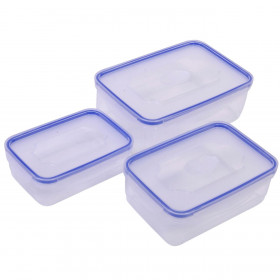 Φαγητοδοχεία Μπλε Διάφανα (Διάφορα Μεγέθη) - 3 τμχ.