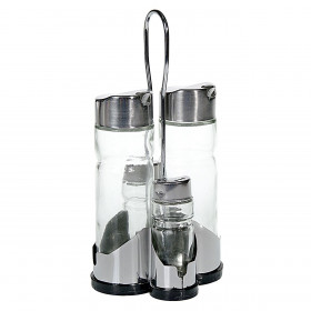 Σετ Αλατοπίπερο - Λάδι - Ξύδι Γυάλινο