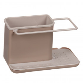 Βάση Οργάνωσης Νεροχύτη Πολυλειτουργική Πλαστική Μπεζ 20.8x11x13cm