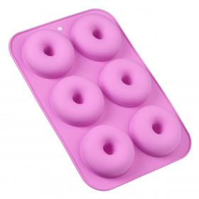 Φόρμα Σιλικόνης για Donut 6 Θέσεων Μωβ 25.5cm