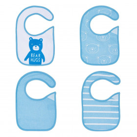 Σαλιάρες Νεογέννητου Σιέλ Αρκουδάκια - 4 τμχ.