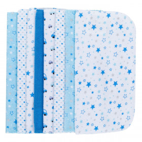 Πανάκια Βρεφικά Μπλε Πουά Αστέρια 25x25 cm - 8 τμχ.