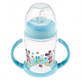 Εκπαιδευτικό Ποτήρι με Χερούλι Πλαστικό Σιέλ Για Αγόρι MICKEY 210 ml