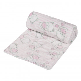 Κουβέρτα Βρεφική Βελουτέ Ροζ Αρκουδάκια 100x75 cm Κουβέρτα Βρεφική Βελουτέ Ροζ Αρκουδάκια 100x75 cm