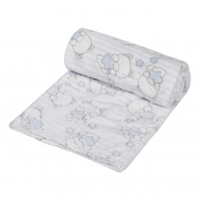Κουβέρτα Βρεφική Βελουτέ Σιέλ Αρκουδάκια 100x75 cm Κουβέρτα Βρεφική Βελουτέ Σιέλ Αρκουδάκια 100x75 cm