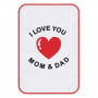 Βρεφικά Σελτεδάκια Λευκά Love Mom Dad 38x57 cm - 2 τμχ.