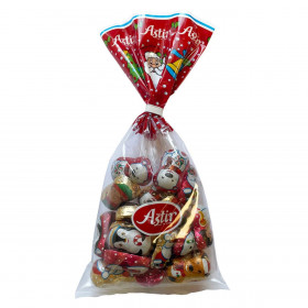 Χριστουγεννιάτικα Σοκολατάκια Γάλακτος με Πραλίνα Φουντουκιού Φιγούρες  Άγιου Βασίλης 220g - Astir