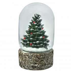 Χριστουγεννιάτικη Διακοσμητική Χιονόμπαλα Έλατο Κορμός 11cm