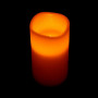Κερί LED Μπαταρίας Εκρού Κυματιστή Κορυφή 8x15cm - Θερμό Φως Φλόγας