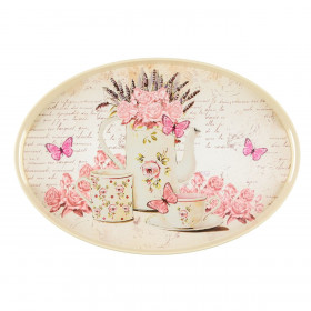  Δίσκος Σερβιρίσματος Τσαγιέρα Εκρου 38x26.5 cm