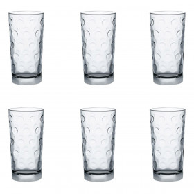 Ποτήρια Νερού Γυάλινα Διάφανα Pop 245 ml - 6 τμχ.