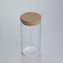 Βάζο Αποθήκευσης Γυάλινο Πυράντοχο Διάφανο Μπαμπού Καπάκι 750 ml