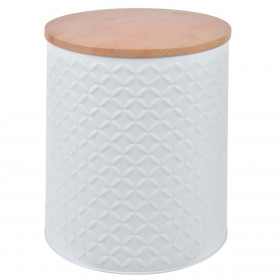 Μπισκοτοθήκη Μεταλλική Λευκό Καπάκι 16.5x21