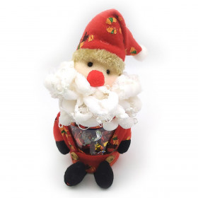 Χριστουγεννιάτικο Βαζάκι με Λούτρινο Άγιο Βασίλη &amp Σοκολατάκια 100g - Oscar