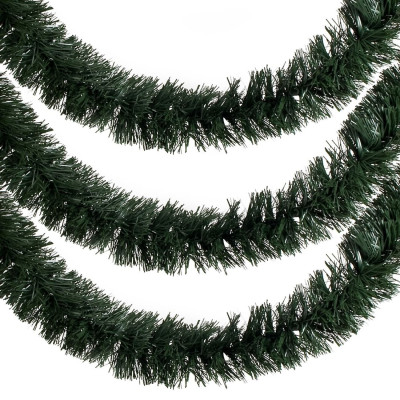 Χριστουγεννιάτικη Τρέσα Πράσινη Tinsel 3 m x 8 cm
