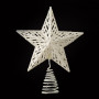 Χριστουγεννιάτικη Κορυφή Δέντρου 3D Λευκό Ιριδίζον Αστέρι Διάτρητο 24 cm