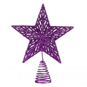 Χριστουγεννιάτικη Κορυφή Δέντρου 3D Μωβ Αστέρι Διάτρητο Glitter 23 cm Χριστουγεννιάτικη Κορυφή Δέντρου 3D Μωβ Αστέρι Διάτρητο Glitter 23 cm