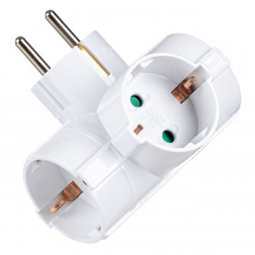 Αντάπτορας Ταφ Ρεύματος 3 Θέσεων με Παιδική Ασφάλεια 3680W 