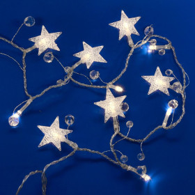 20 Χριστουγεννιάτικα Λαμπάκια LED Μπαταρίας Aστέρι Πέρλα 1.90 m - Λευκό Θερμό 20 Χριστουγεννιάτικα Λαμπάκια LED Μπαταρίας Aστέρι Πέρλα 1.90 m - Λευκό Θερμό